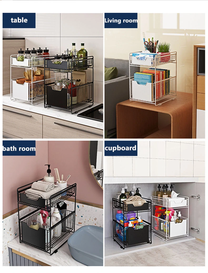 Dual Tier Multifunctional Kitchen Organizer