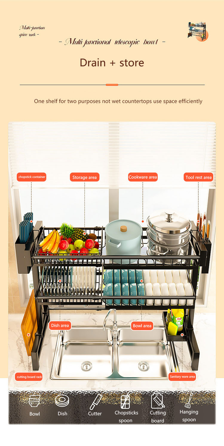Kitchen Adjustable Modular Dish Rack